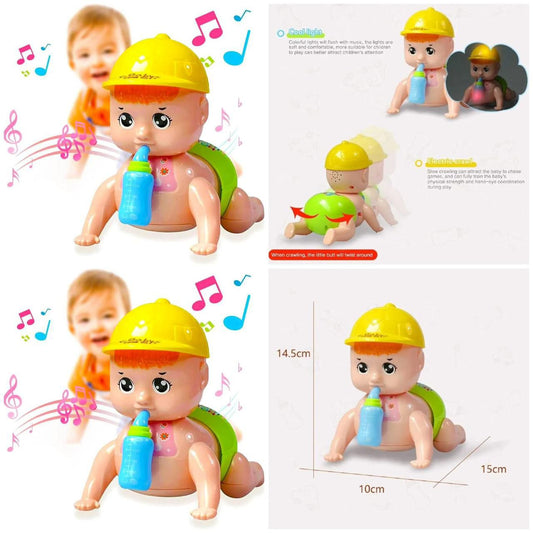 Crawling Baby Musical Toy with Milk Bottle