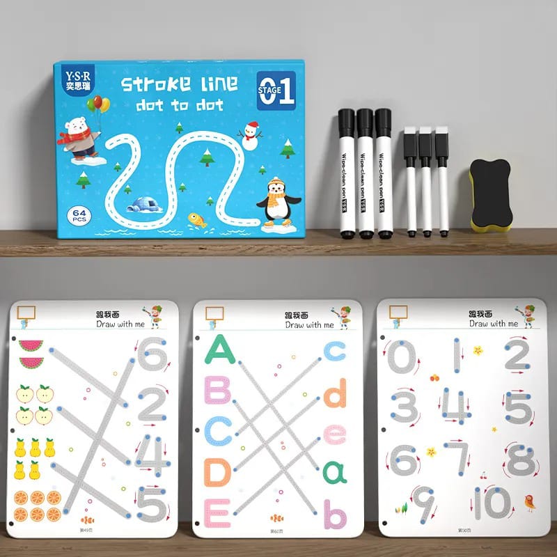 64 pages Reusable Tracing Workbook Set