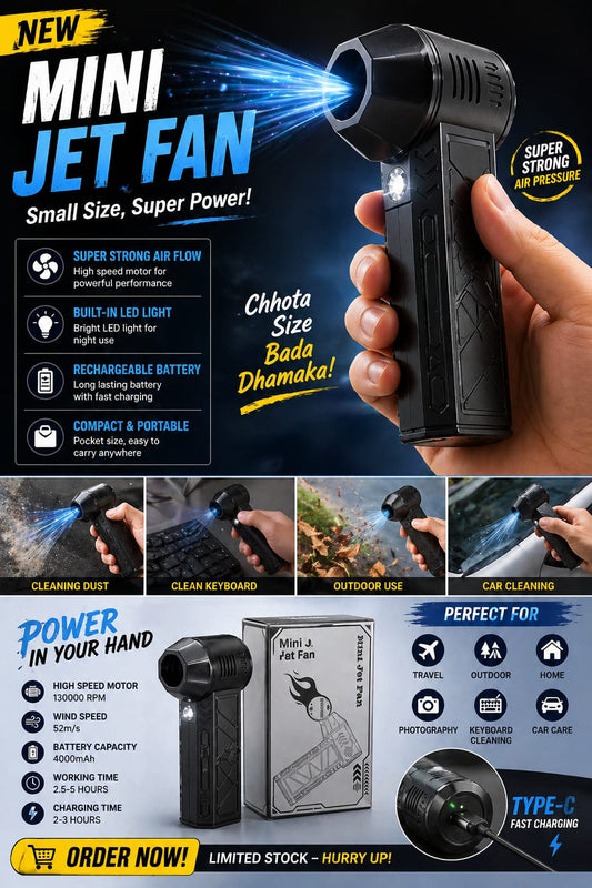 Mini Jet Fan – Powerful & Portable