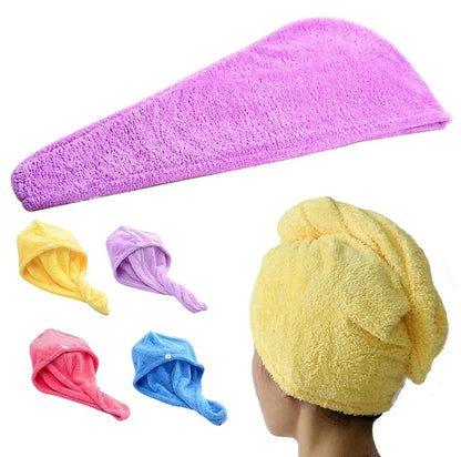 (Pack of 2 ) Imported Quality Cotton Hair Drying Towel Cap.