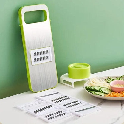 Manual Food Grater, 
5 in 1 Grater and Slicer with Stainless Steel Blade, Multi-functional Vegetable Fruit Slicer for Kitchen